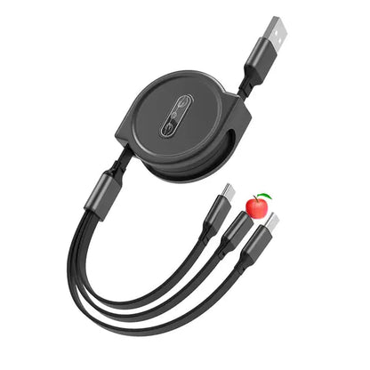 Retractable Cable - USB to USB Mini, Lighting, USB-C