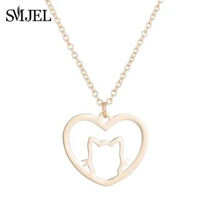 Cat Heart Necklace - MyGadgets411