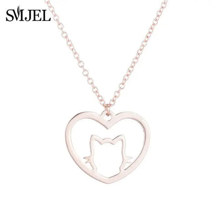 Cat Heart Necklace - MyGadgets411