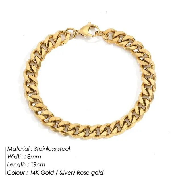 Curb Chain Stainless Steel Bracelet