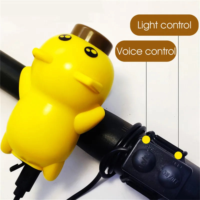 WEST BIKING Creative Cartoon Bicycle Light MTB Road Bike Horn Bell Kids Children Balance Bike Lamp Waterproof Cycling Headlight