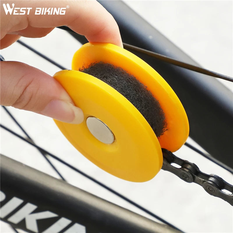 WEST BIKING Bike Chain Oiler Lubricating Cycling Gear Roller Gadget Practical Tool Bike Accessories Bicycle Chain Repair Tools