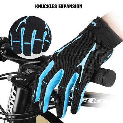 WEST BIKING Breathable Cycling Gloves GEL Liquid Silicone Palm Non-slip Sports Full Finger Bicycle Glove Half Finger Bike Gloves