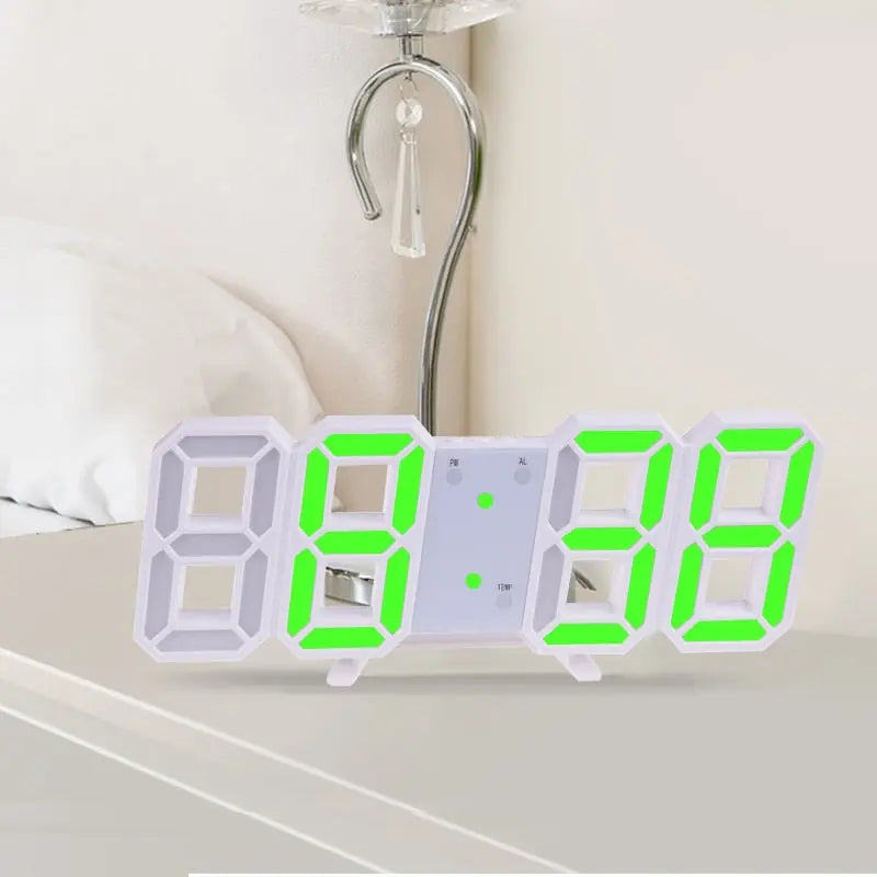 Home Living Room Decoration 3D Large LED Digital Wall Clock Date Time Electronic Display Table Alarm Clock Wall Home Decor - MyGadgets411