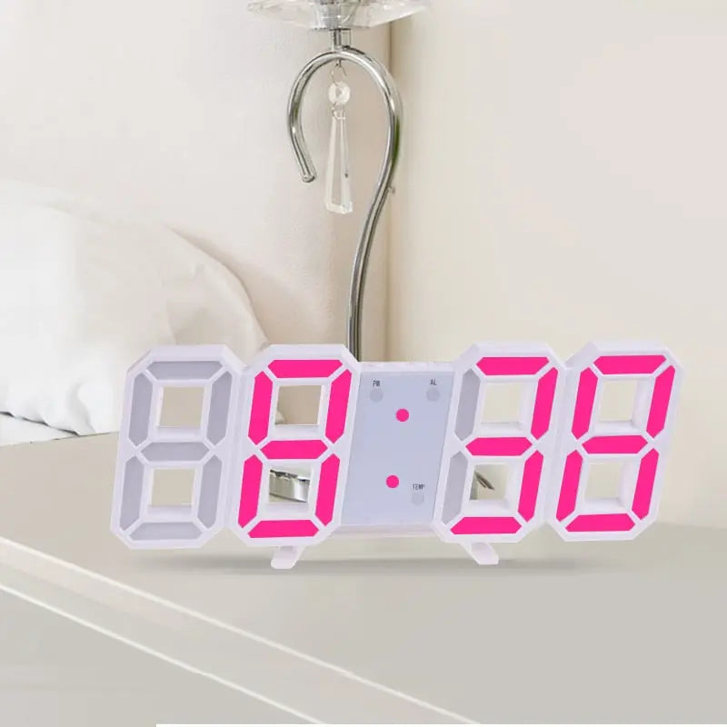 Home Living Room Decoration 3D Large LED Digital Wall Clock Date Time Electronic Display Table Alarm Clock Wall Home Decor - MyGadgets411