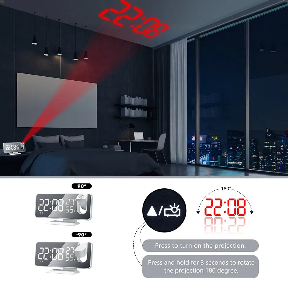 LED Digital Projection Clock - MyGadgets411