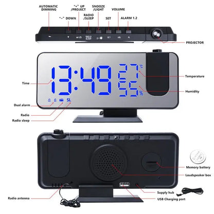 LED Digital Projection Clock - MyGadgets411