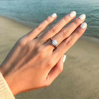 Luxury Moissanite Engagement Ring