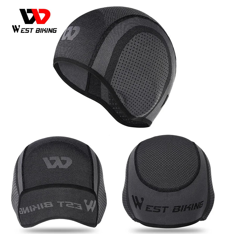 WEST BIKING Knitted Hat Cycling Cap Windproof Ear Protection MTB Bike Running Motorcycle Bicycle Helmet Liner Sport Skull Cap