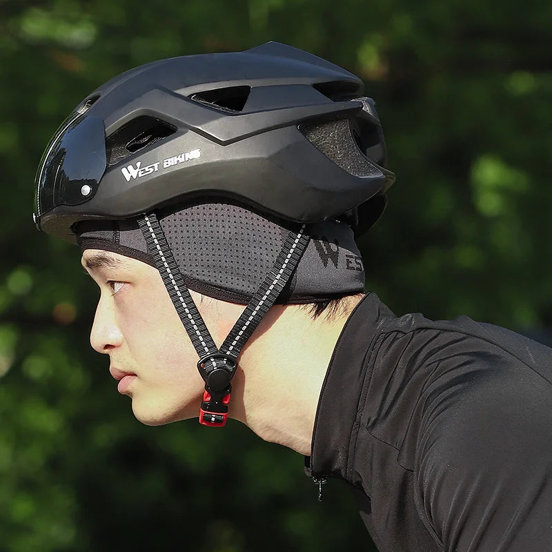 WEST BIKING Knitted Hat Cycling Cap Windproof Ear Protection MTB Bike Running Motorcycle Bicycle Helmet Liner Sport Skull Cap