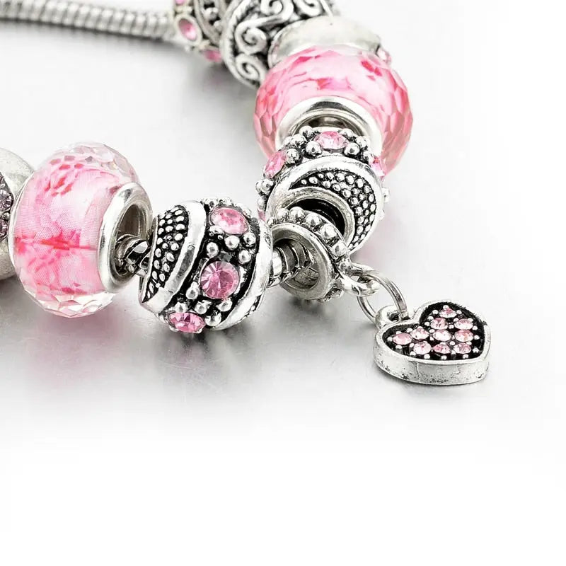 Tourmaline Heart Charm Bracelet - MyGadgets411