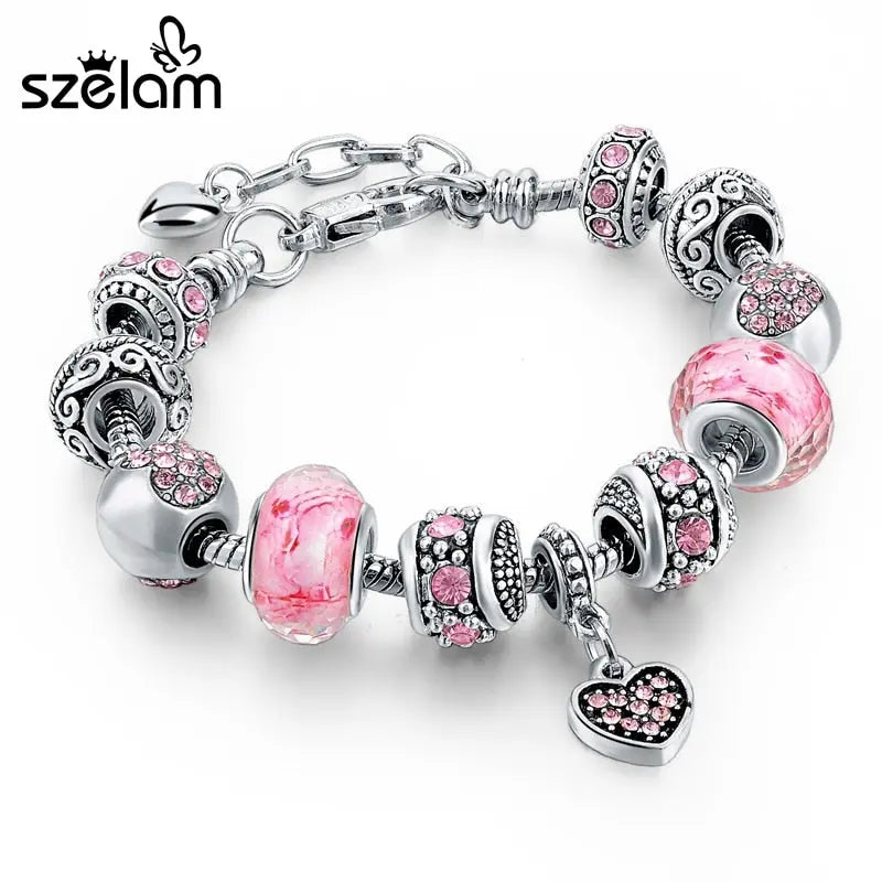 Tourmaline Heart Charm Bracelet - MyGadgets411