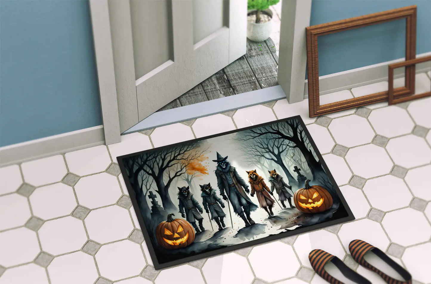 Werewolves Spooky Halloween Doormat