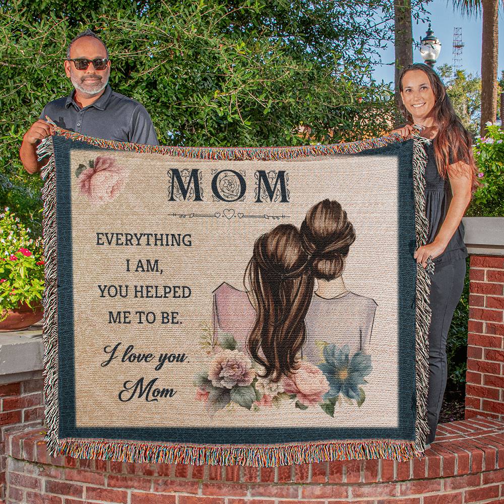 Love You Mom - Heirloom Woven Blanket