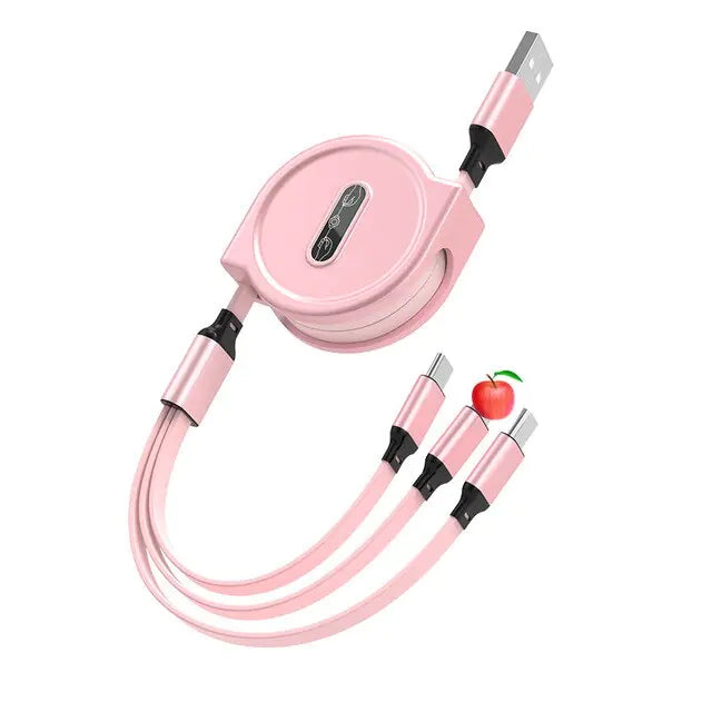 Retractable Cable - USB to USB Mini, Lighting, USB-C