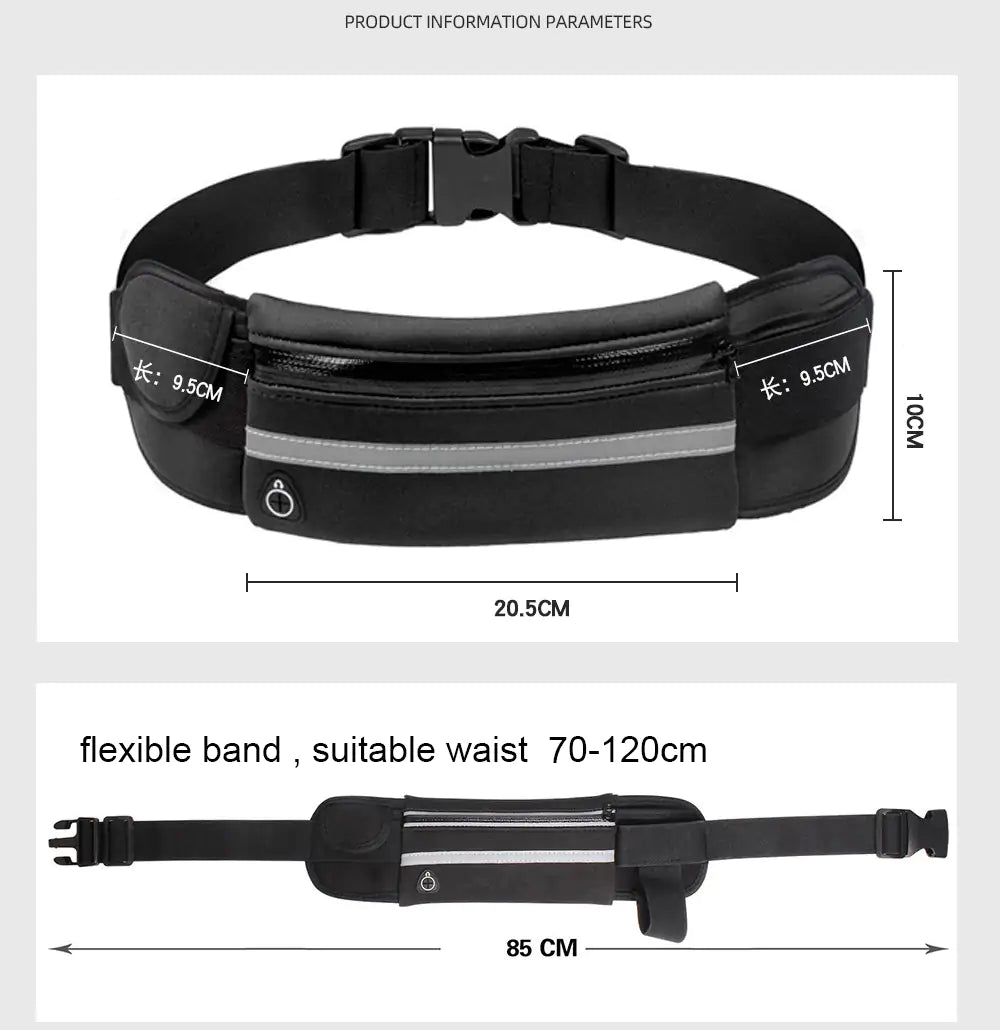 Sporty Waist Belt Bag (Fanny Pack)