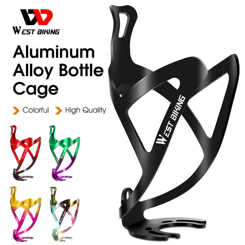 WEST BIKING Bicycle Water Bottle Cage Aluminum Alloy MTB Road Bike Bottle Holder Rack Mount Ultralight Cycling Accessories