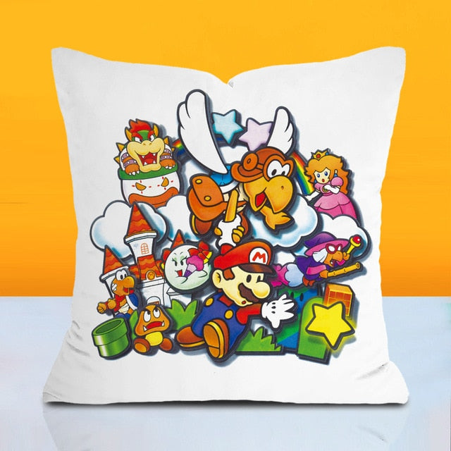 Super Mario Bros Pillow with Cover - MyGadgets411