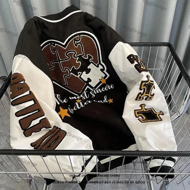 Embroidered Baseball Uniform Jacket